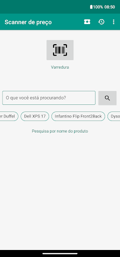 Visualização do aplicativo