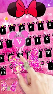Pink Cute Minny Bowknot Keyboard Theme For PC installation