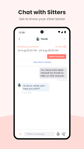 Aunty: Childcare On-demand Screenshot 4 - AppWisp.com