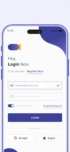 Android application MiiCall screenshort