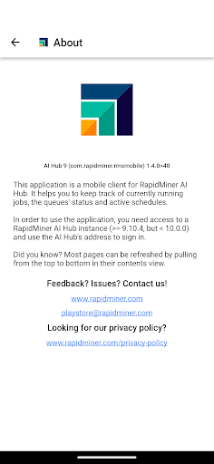 RapidMiner AI Hub 9 Screen 2