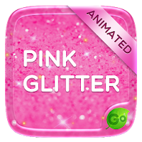 Pink Glitter GO Keyboard Animated Theme