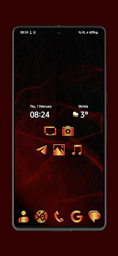 Android application Red Hipster Icon Pack screenshort