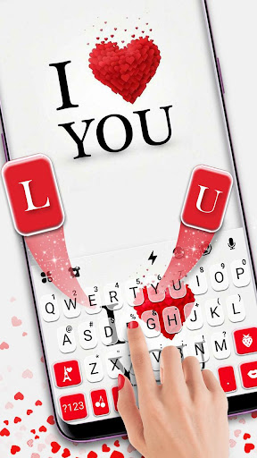 Android application Hearts Love You Keyboard Theme screenshort