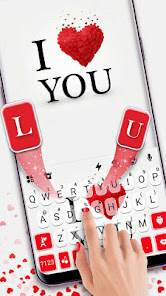 Hearts Love You Keyboard Theme screenshots 1