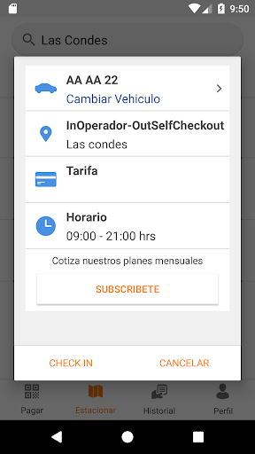 ParkingApp Screen 2