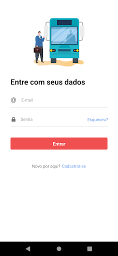 Android application App do Passageiro screenshort