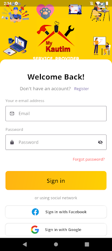My Kautim Service Providers Screen 2