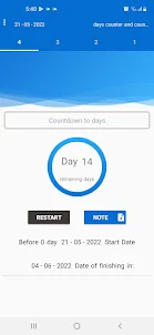 Days counter and countdown
