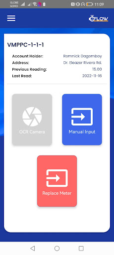Flow - Meter Reader Screen 3
