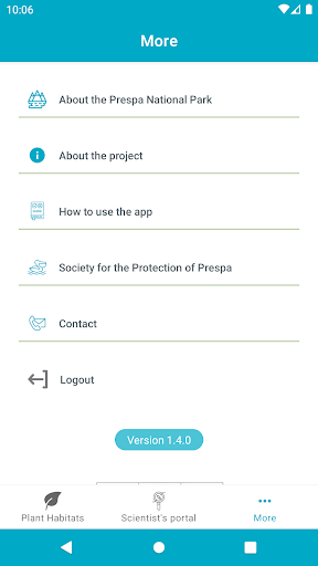 Flora Prespae Database Screen 3