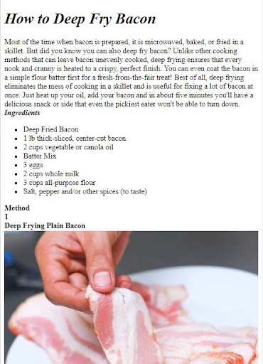 Bacon Recipes Guide Screen 3