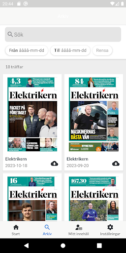 Tidningen Elektrikern Screen 2