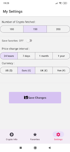 CryptoInfo Screen 3