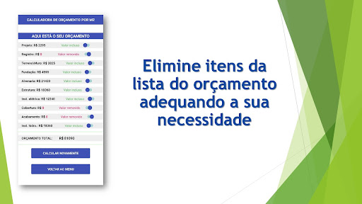 Orçamento de casa por m2 Screen 3