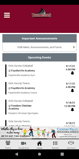University Christian Athletics Screen 2