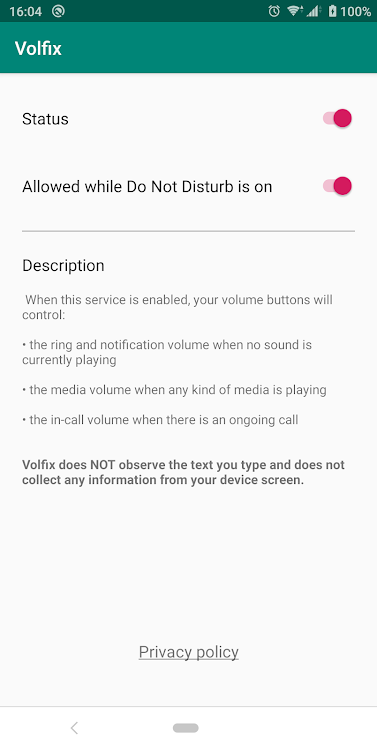 Volfix - volume control fix - 2.2 - (Android)