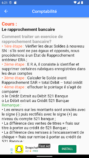 Cours de Comptabilité Screen 2