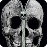 skull zipper fake lock screen icon