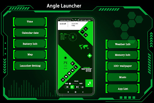 Android application Angle Launcher - App lock screenshort