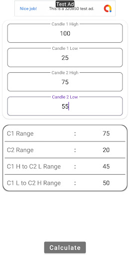 Candlestick Range Calculator Screen 3