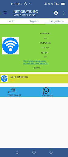 Android application VPN TUPAC screenshort