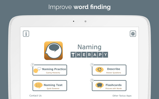 Screenshot of Naming Therapy