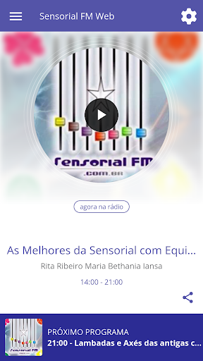Android application Sensorial FM Web screenshort