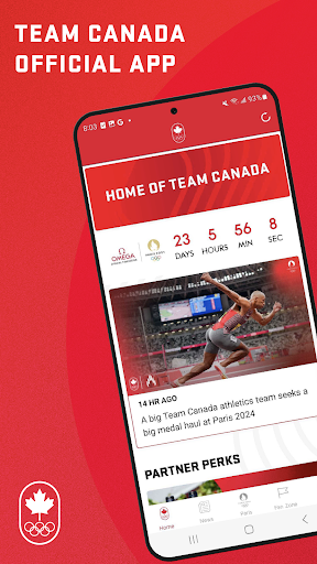 Android application Team Canada Olympic App screenshort
