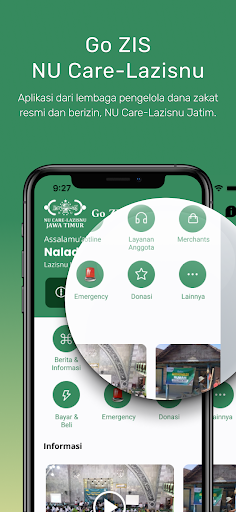 Android application GoZIS - Zakat Sedekah Lazisnu screenshort