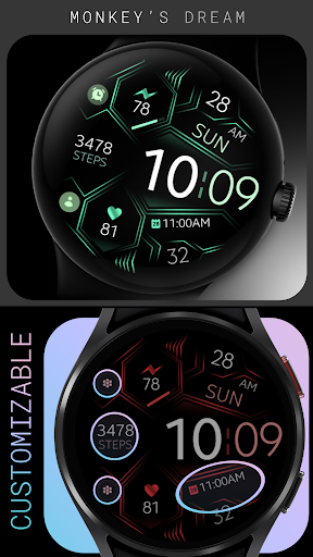 Android application Dream 127 emerald watch face screenshort