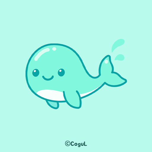 카카오톡 테마 - 아기 고래_쿨 민트 (카톡테마) logo