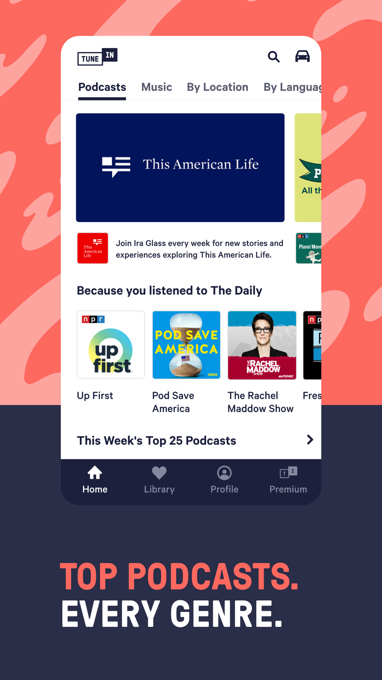 TuneIn Pro: Live Sports, News, Music & Podcasts Screen 2