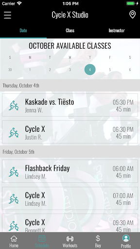 Cycle X Studio Screen 2