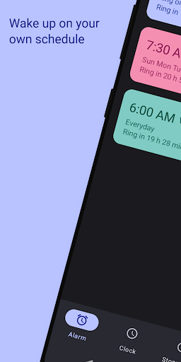 Android application Clock screenshort