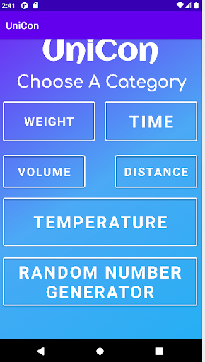 Android application UniCon - Easy Unit Converter screenshort