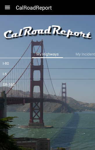 CalRoadReport Travel & Traffic Screen 2