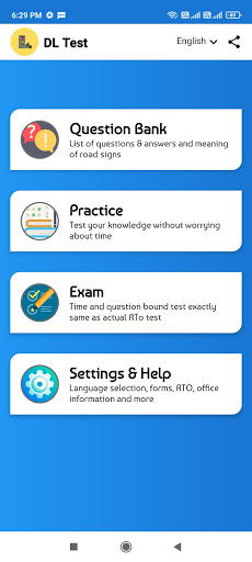 Android application DL Test : Learner Test In Odia screenshort