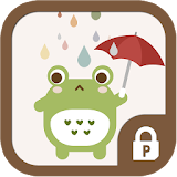 Frog in the rain protector icon