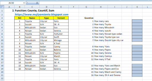 Android application Exercises of Excel screenshort