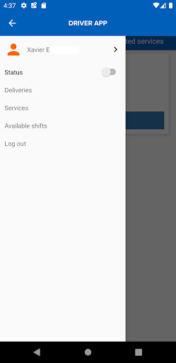 Driver App Screen 2