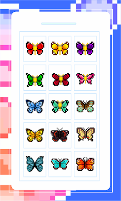 Pixel Art Butterfly Game - Screenshot 1