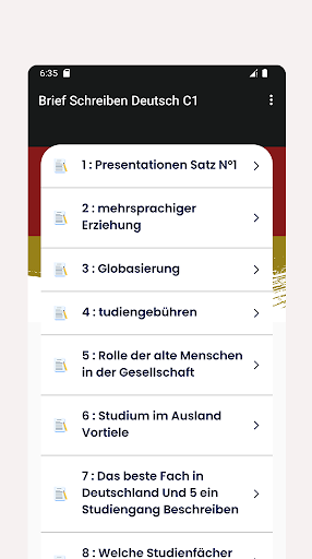 Brief Schreiben Deutsch C1 Screen 2