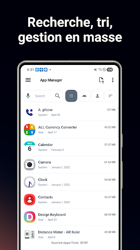 Gestionnaire d'applications Screenshot 2