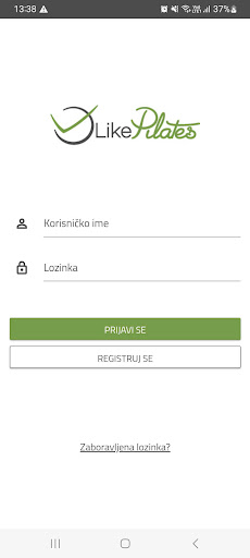 Android application LIKE PILATES STUDIO screenshort