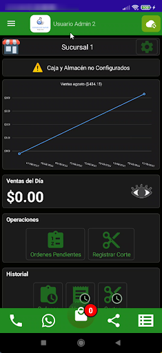 Android application Control Menú screenshort