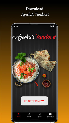 Android application Ayesha's Tandoori screenshort