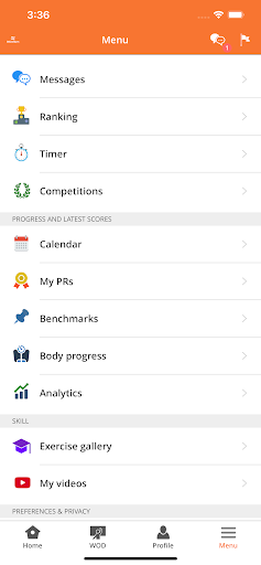 Android application iMoveGym screenshort