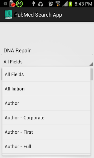 PubMed Search App Screen 2