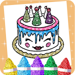 Cover Image of Herunterladen Glitter Cake Coloring Pages 1.0 APK